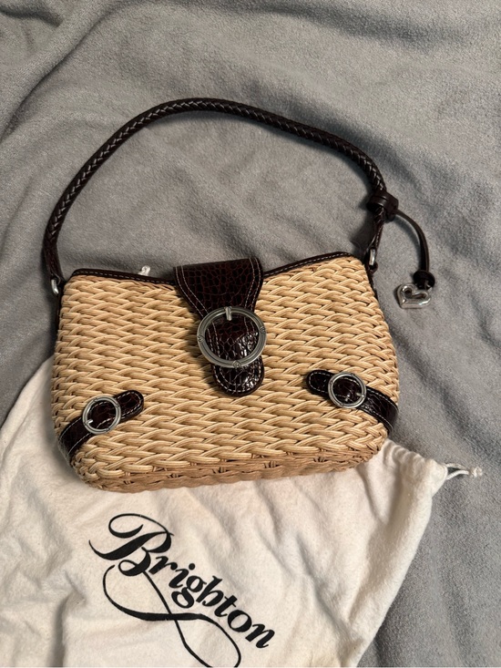 Brighton Handbags - Brighton Woven Straw Shoulder Bag with dust bag